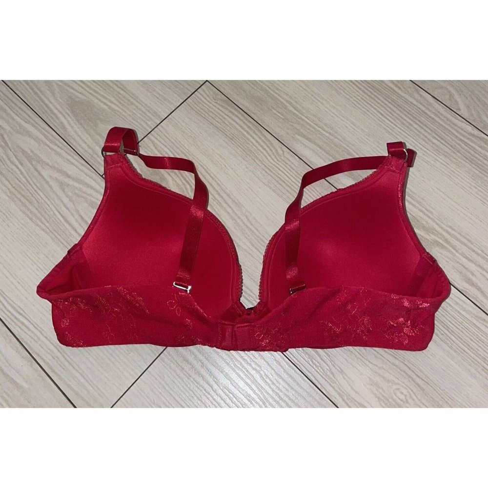 Lily of France 2131101 Extreme Ego Boost Push Up Bra Padded UW Womens 36B Red - Picture 4 of 6